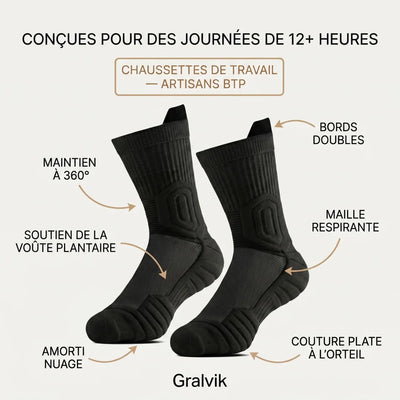 Chaussettes de Travail Bambou Anti-Odeur — Tradesman Gralvik