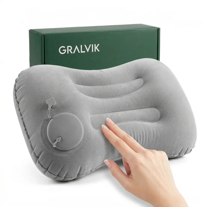 Oreiller Gonflable Floqué — Surface Douce, Confort Réel