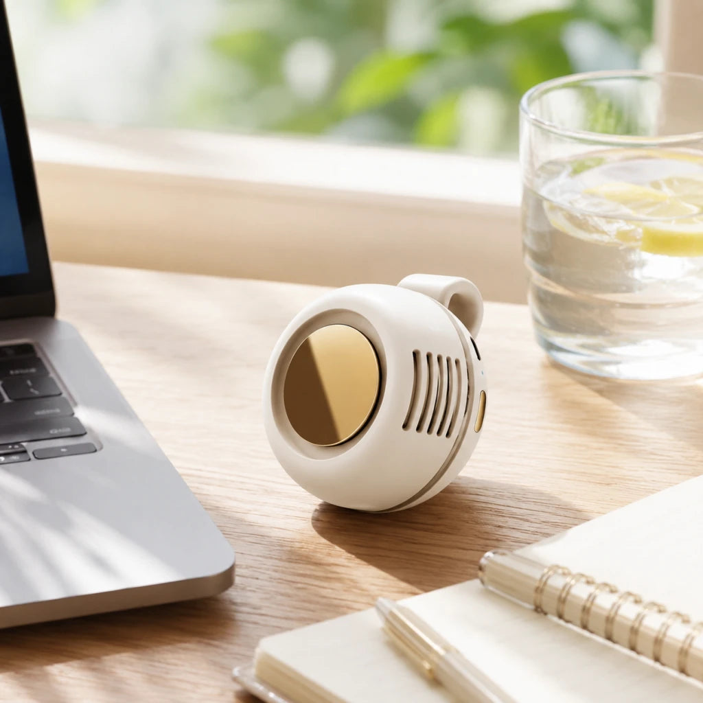 AeroClip utilisé sur un bureau en journée chaude